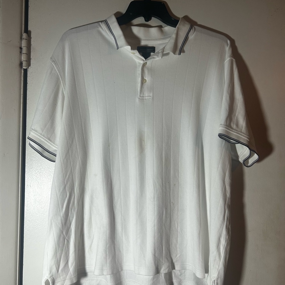 Saddlebred Men’s XL White Polo Shirt Golf Sporty
